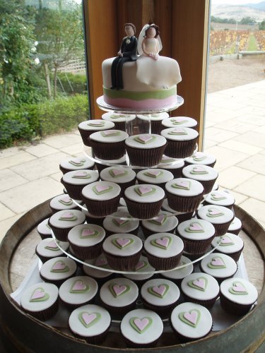 elegant cup cake wedding cakes